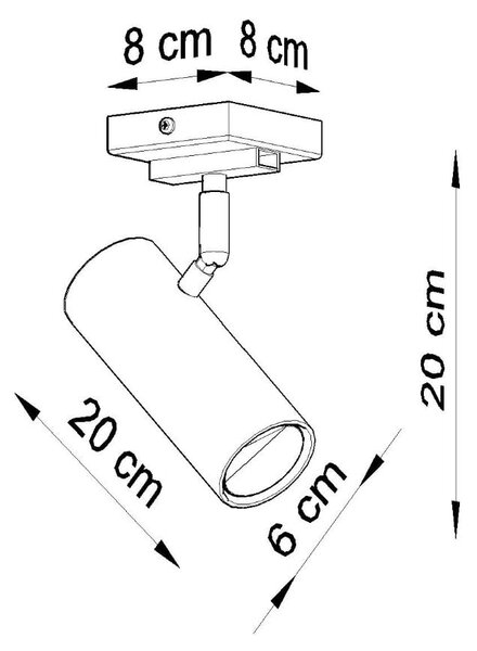 Bela stropna svetilka 8x8 cm Mira – Nice Lamps