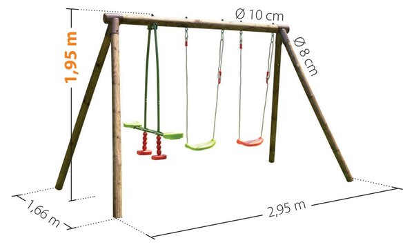 Otroška gugalnica Soulet Pacco (d 295 x š 166 x v 195 cm)