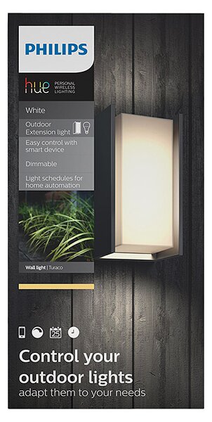 Zunanja stenska LED svetilka Philips Hue Turaco (9,5 W, toplo bela, IP44)