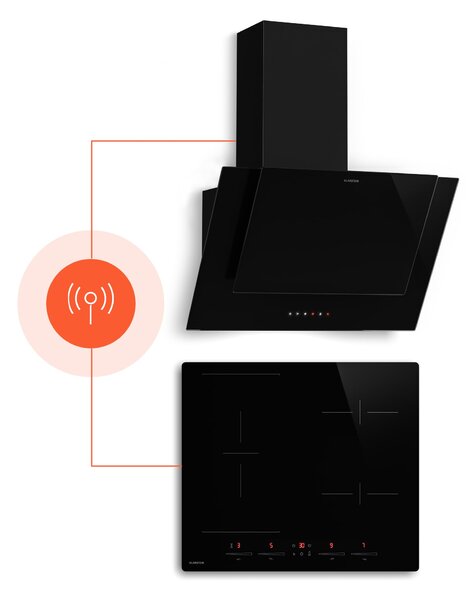 Klarstein HaloSync indukcijska kuhalna plošča z napo | 4 kuhališča | 8400 W | 632 m³/h | 60 cm