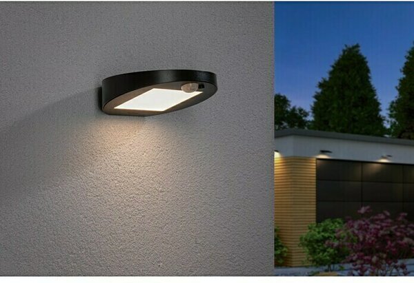 LED solarna stenska svetilka Paulmann Ryse (1,2 W, 15,4 x 4,1 x 14,7 cm, toplo bela svetloba, s senzorjem)