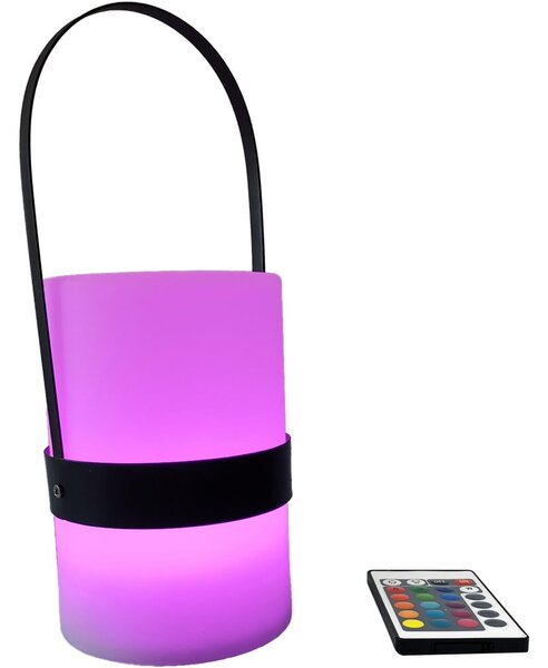 Črna LED lanterna (višina 15 cm) – Hilight