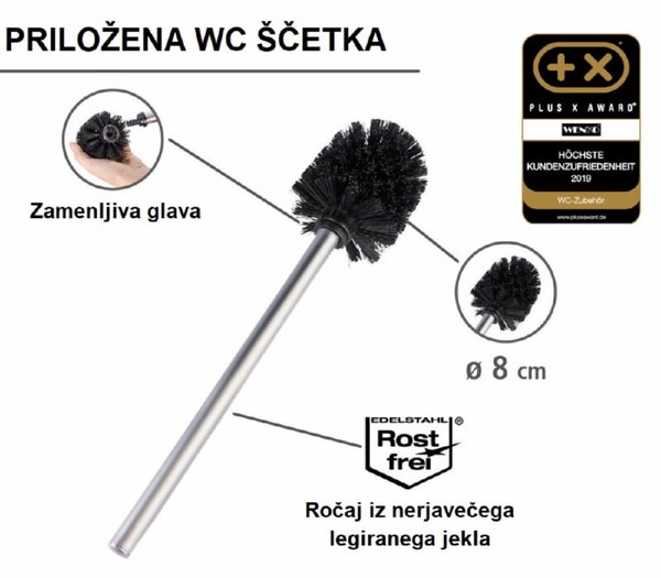 Stoječa WC garnitura Wenko Rivalta (bambus, višina 70 cm)