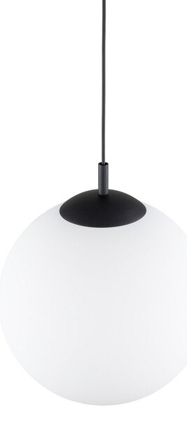 TK Lighting Obesek Esme, opalno steklo, ena luč, Ø 35 cm, zatemnjen, Bela, Dnevna soba / jedilnica, Steklo, Sodobni, Globus