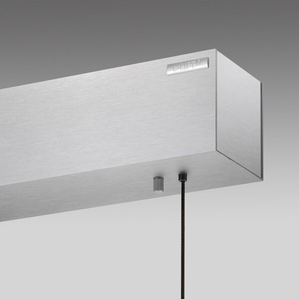 PURE LED viseča svetilka E-Motion, diamant, CCT, zatemnjen, Siva, Dnevna soba / jedilnica, Kovina, Sodobni