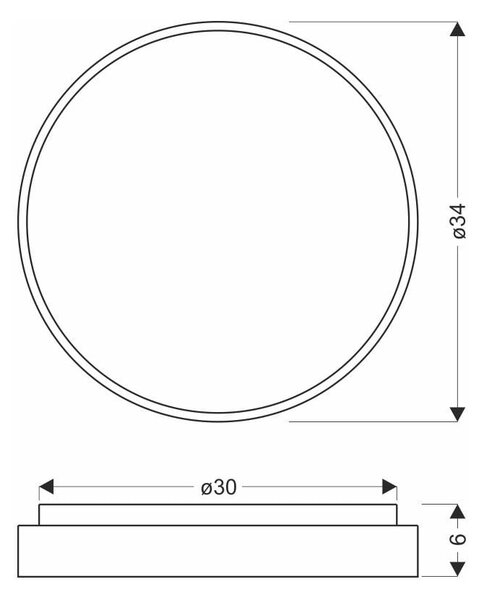 Bela LED stropna svetilka ø 34 cm Texas – Candellux Lighting