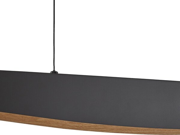 Lucande LED obesna svetilka Clavit, črna, 140 cm, z možnostjo zatemnitve, zatemnjen, Črna, Dnevna soba / jedilnica, Kovina, Sodobni