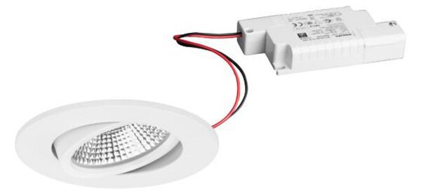 BRUMBERG BB23 vgradni IP65 RC gonilnik kotni beli, zatemnjen, Bela, Kopalnica, Aluminij, Vgradne svetilke okrogle