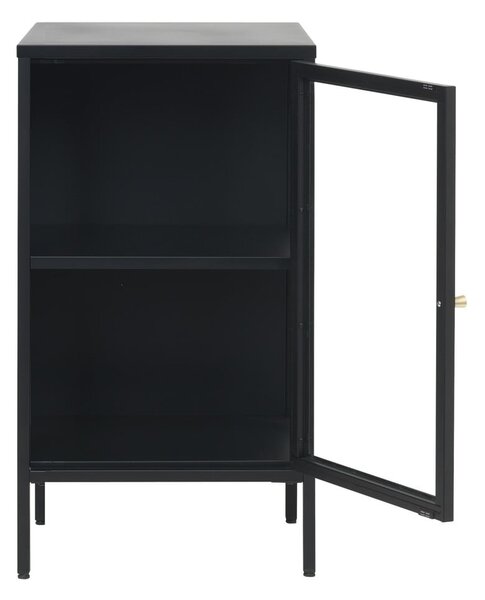 Črna kovinska vitrina 45x85 cm Carmel – Unique Furniture