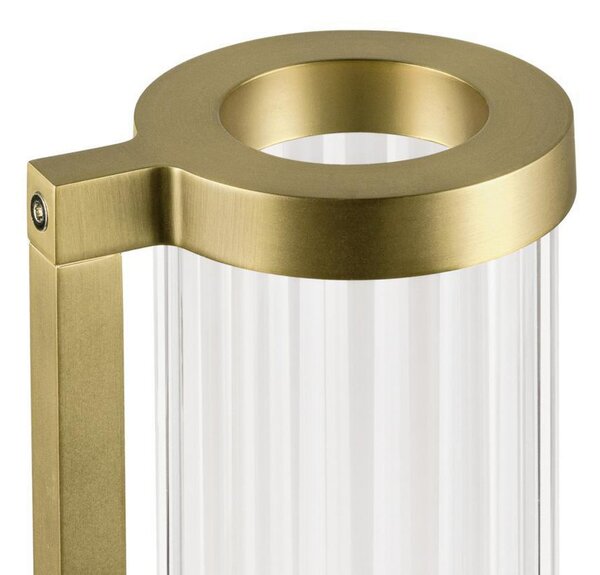 SLV LED-stenna svetilka Quimera, v barvi medenine, višina 41 cm, CCT, zatemnjen, Zlata / medeninasta, Dnevna soba / jedilnica, Aluminij