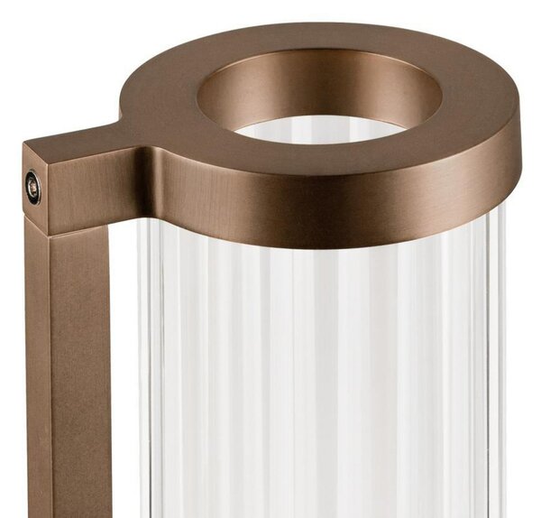 SLV LED-stenna svetilka Quimera, bakrene barve, višina 41 cm, CCT, zatemnjen, Bakrena, Dnevna soba / jedilnica, Aluminij