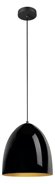 SLV viseča svetilka Para Cone, Ø 30 cm, črna/zlata, zatemnjen, Črna, Dnevna soba / jedilnica, Aluminij, Sodobni