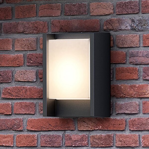 Philips LED zunanja stenska svetilka Arbour 1-flg. 2-pak, 2.700 K, Siva, Aluminij, Sodobni