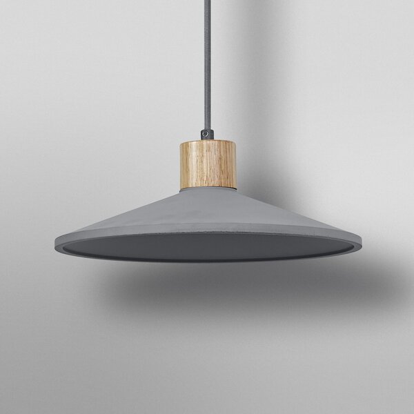 OSRAM viseča svetilka CONCRETE WOOD, siva, Ø 32 cm, beton, E27, zatemnjen, Siva, Dnevna soba / jedilnica, Beton, Mladostno bivanje