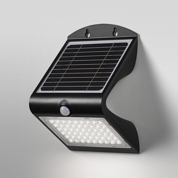 OSRAM LED-solarna stenska svetilka ENDURA FLOOD BUTTERFLY, 4 W senzor, Črna, Plastika, Sodobni, Solarne luči