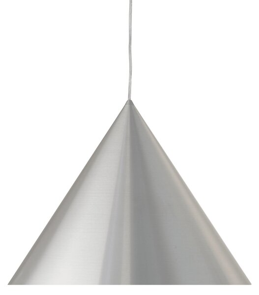 FRANDSEN obesna svetilka Benjamin, Ø 46 cm, brušeno aluminij, E27, zatemnjen, Kovinska, Dnevna soba / jedilnica, Aluminij, Dizajn