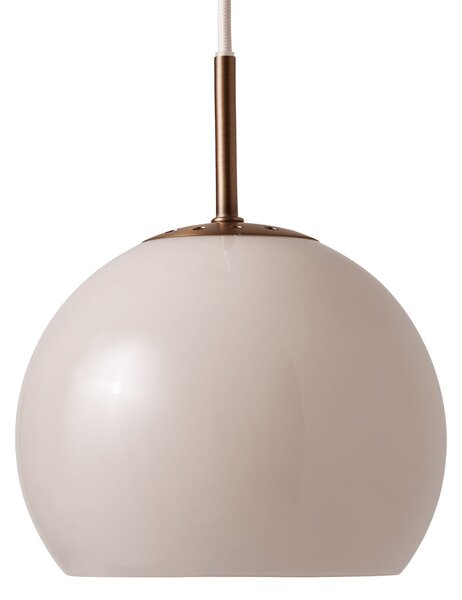 FRANDSEN viseča svetilka Ball Glass, pesek siva, Ø 25 cm, zatemnjen, Siva, Dnevna soba / jedilnica, Steklo, Dizajn
