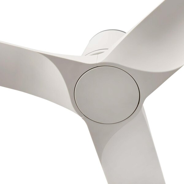 FARO BARCELONA Stropni ventilator Hey S, bel, DC-motor, tiho delovanje, premer 90 cm, Bela, Dnevna soba / jedilnica, Plastika, Sodobni