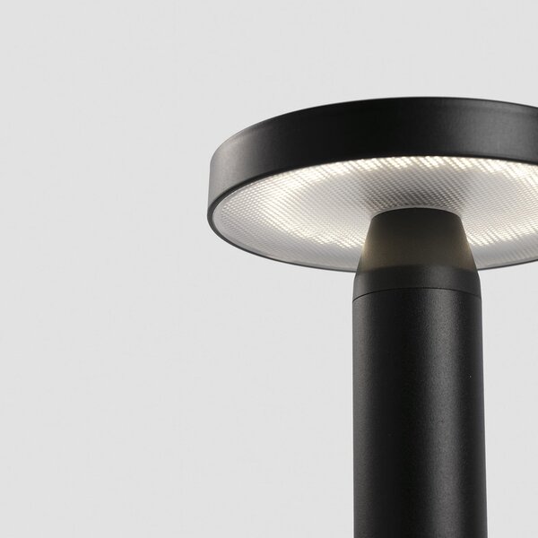 FARO BARCELONA Solarna LED namizna svetilka Cairo, črna, plastika, IP44, 21 cm, zatemnjen, Črna, Dnevna soba / jedilnica, Plastika, Sodobni