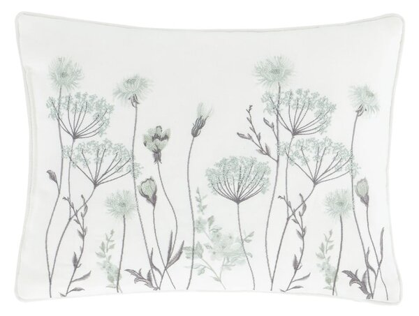 Bela in zelena blazina Catherine Lansfield Meadowsweet Floral, 30 x 40 cm