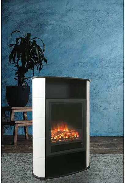 Električni kamin Voltomat HEATING Stockholm (1500 W, 30 x 72,48 x 110 cm, črno-bel)