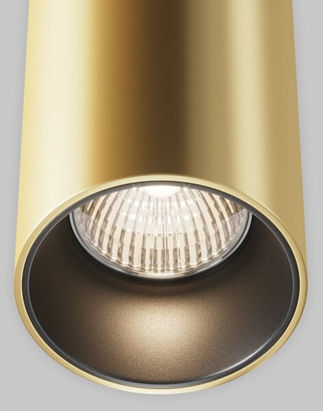 Maytoni LED viseča svetilka Efir, zlata mat, Ø 10,5cm, 33W, 38°, Zlata / medeninasta, Dnevna soba / jedilnica, Aluminij, Sodobni