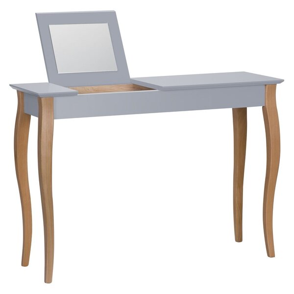 Siva kozmetična mizica z ogledalom Ragaba Dressing Table, dolžina 105 cm