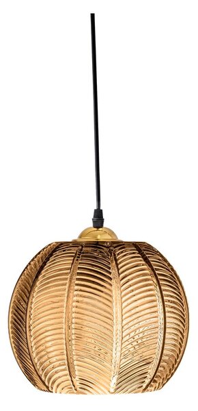 Jantarna viseča svetilka s steklenim senčilom ø 22 cm Adar – Bloomingville