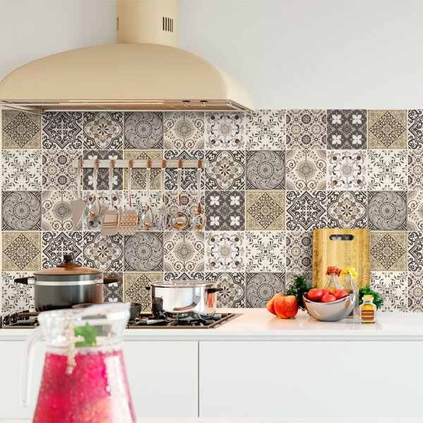 Komplet 9 stenskih nalepk Ambiance Cement Tiles Ancona, 10 x 10 cm