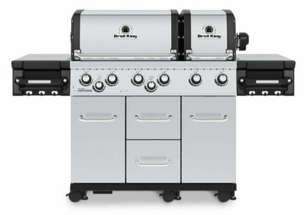 Plinski žar Broil King Imperial S690 XLS (6 gorilnikov, 17,6 kW, stranski gorilnik 2,7 kW, 64 x 48,5/30 x 48,5 cm površina za peko)