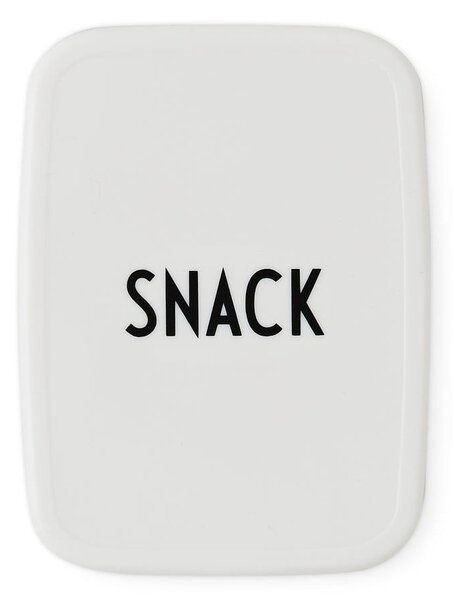 Bela škatla za prigrizke Design Letters Snack, 8,2 x 6,8 cm