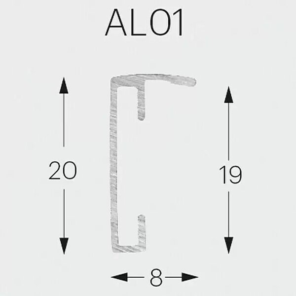 Aluminijast okvir za slike Alu-Design (10 x 15 cm, črn)