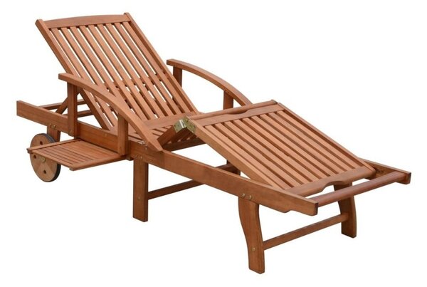 Rjav vrtni ležalnik iz masivnega lesa Beverly Hills – Garden Pleasure