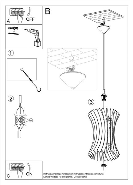 Viseča svetilka v naravni barvi z lesenim senčnikom ø 30 cm Menges – Nice Lamps