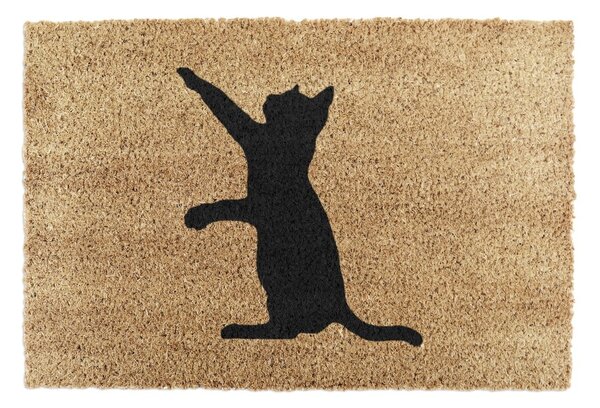 Predpražnik iz kokosovih vlaken 40x60 cm Cat – Artsy Doormats