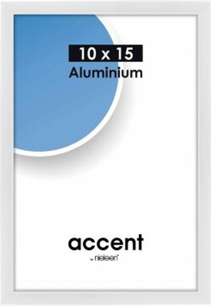 Okvir za sliko aluminij Accent (10 x 15 cm, bel)