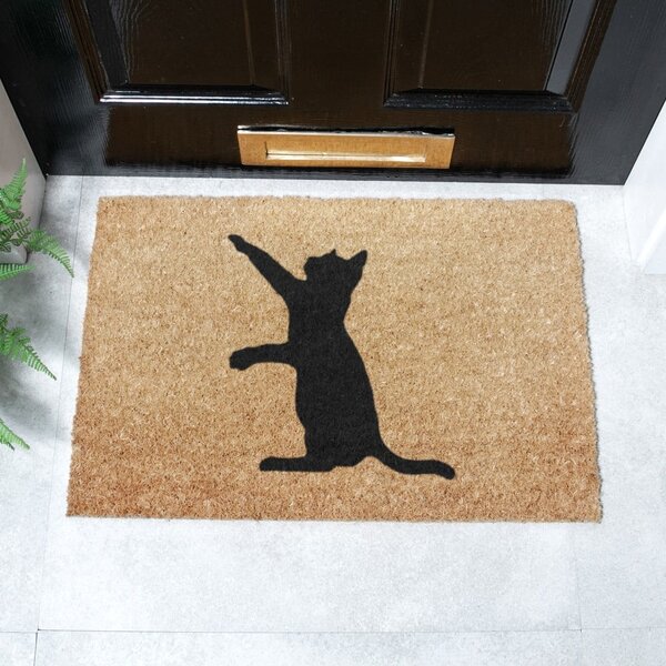 Predpražnik iz kokosovih vlaken 40x60 cm Cat – Artsy Doormats