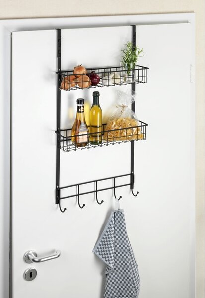 Viseča polica Wenko Rack Black Door Hanging Shelf