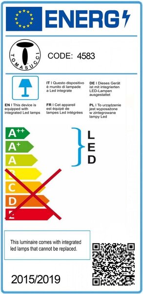 Bela LED lanterna (višina 71 cm) – Tomasucci