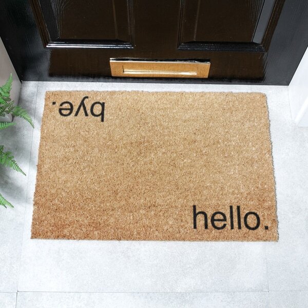 Predpražnik iz kokosovih vlaken 40x60 cm Hello, Bye – Artsy Doormats