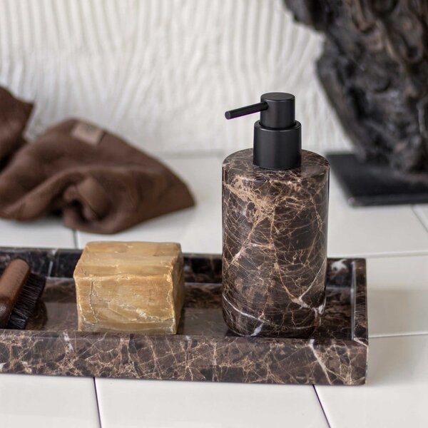 Rjav marmorni dozirnik za milo 200 ml Marble - Mette Ditmer Denmark