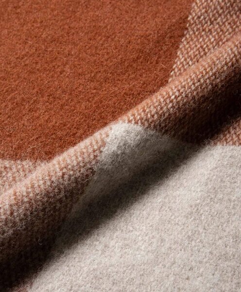 Volnena odeja Block Rust 130x180