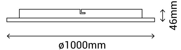 Bela stropna svetilka SULION Alba, ø 100 cm