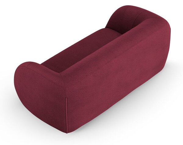 Bordo rdeča sedežna garnitura iz tkanine bouclé 210 cm Essen – Cosmopolitan Design