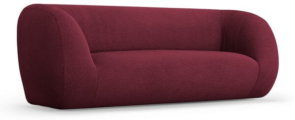 Bordo rdeča sedežna garnitura iz tkanine bouclé 210 cm Essen – Cosmopolitan Design