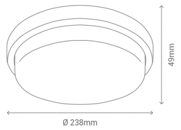 Bela okrogla stenska svetilka SULION Grass, ø 23,8 cm