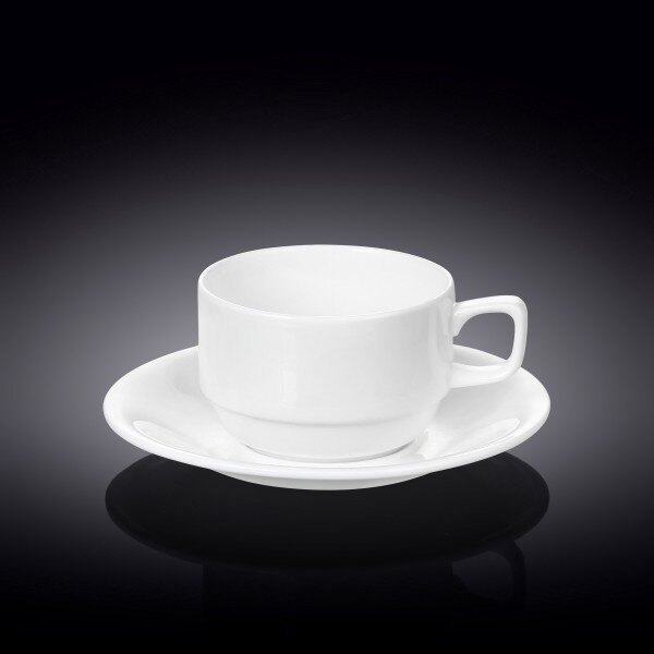 Skodelica in Podstavek, Porcelan, 220ml