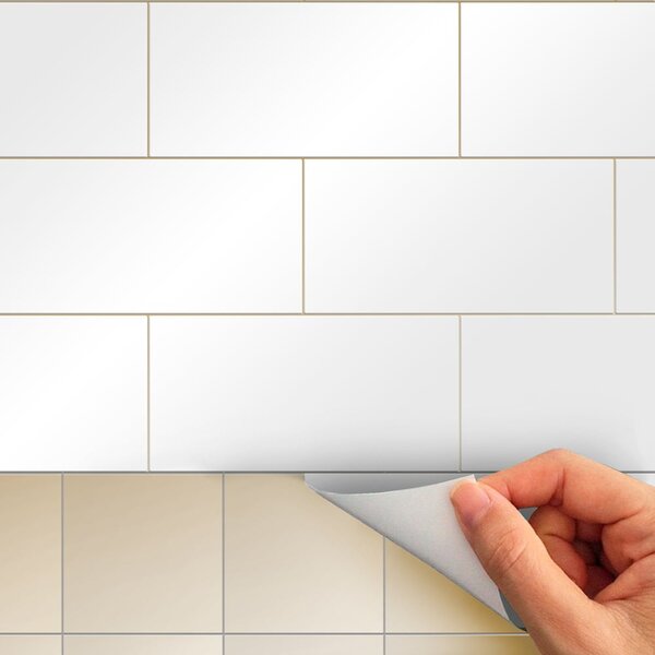 Komplet nalepk za ploščice 30 kosov 20x10 cm Subway Tiles White - Ambiance