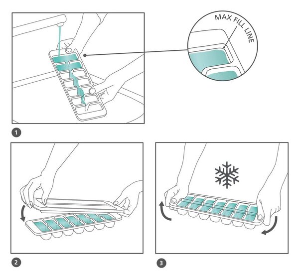 Modeli za ledene kocke v kompletu 2 ks Easy-fill – Joseph Joseph