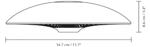 Črno/zlato senčilo ø 35 cm Manta Ray – UMAGE